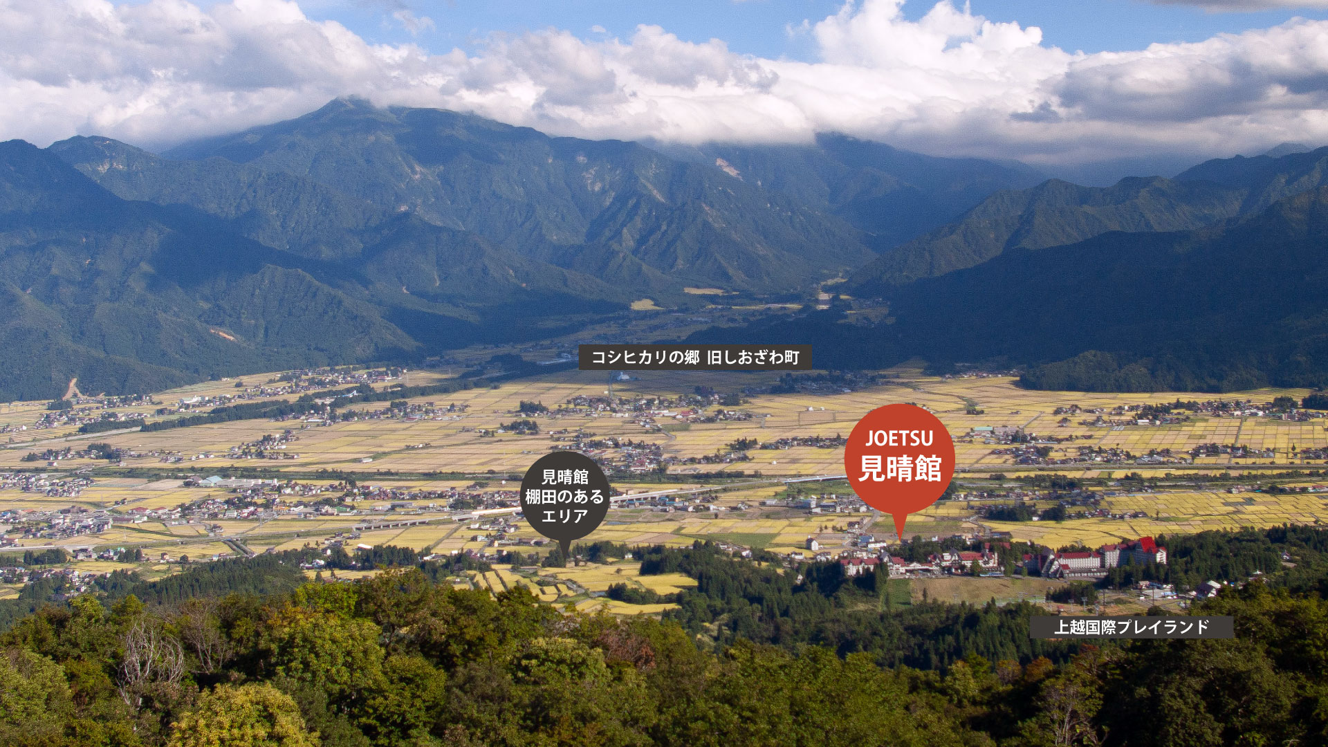 見晴農園　棚田のエリア